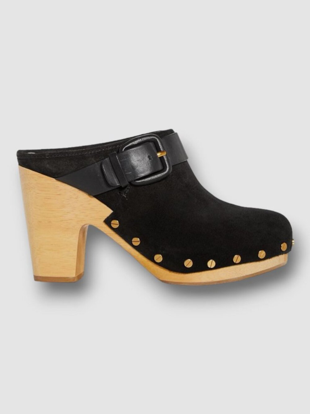 Veronica Beard Women's Black Dacey Buckled Strap Clogs Shoes Size 11M